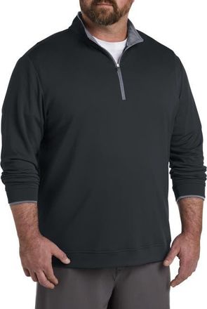 adidas Big & Tall 1/4-Zip Performance Pullover in Black/grey at Nordstrom, Size Xx-Large
