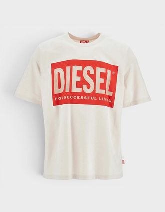 Diesel Mens T-Boxt S4 T-Shirt White Red - Size: 38