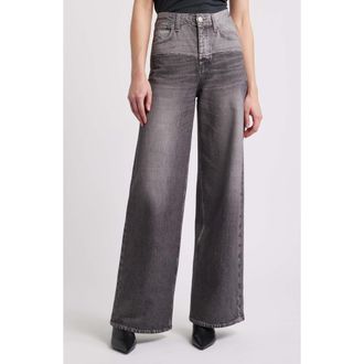 Rag & Bone rb Miramar Sofie High Waist Wide Leg Cotton Terry Sweatpant Jeans in Charlize at Nordstrom, Size 26