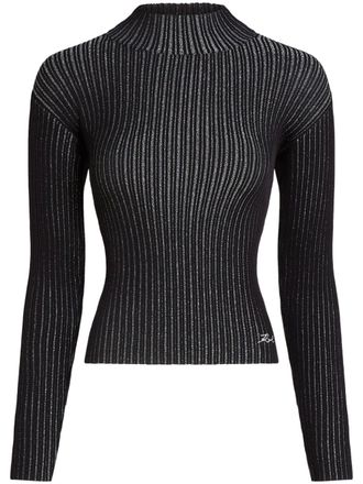 Karl Lagerfeld T-shirt con collo rialzato - Nero