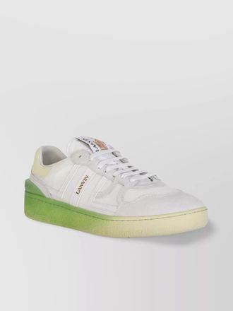 Lanvin mesh and suede low-top sneakers