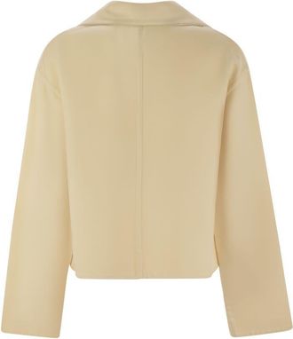 Fabiana Filippi Womens Double Wool Jacket - Ivory - Size Medium