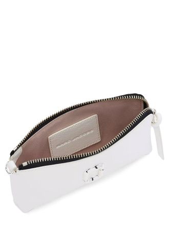 Marc Jacobs Womens Wristlet Pochette White Leather Shoulder Bags