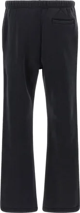 Purple Cotton Fleece Joggers - Black