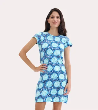 Hatley Crew Neck T-Shirt Mini Dress In Cobblepath