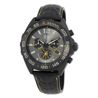 Tag Heuer Pre-owned Tag Heuer Formula 1 X Senna Chronograph Quartz Grey Dial Mens Watch CAZ101AJ-FC6487