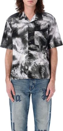 Palm Angels Black Blueprint Palms Shirt