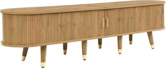 Urban Meuble Mueble de TV de madera efecto roble con almacenaje y cajones