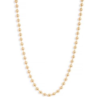 Nordstrom 16-Inch Shot Bead Chain Necklace in Gold at Nordstrom