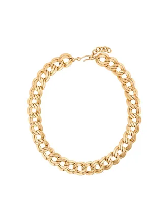 Monet Jewelry 1980s double link necklace - women - 18kt Gold Plated Brass - One Size