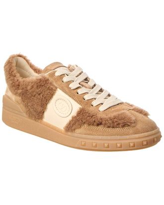 Valentino Upvillage Suede & Shearling Sneaker