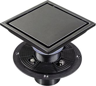 OEM Desag&uuml;e De Ducha Cuadrado Negro De 6 Pulgadas Con Brida