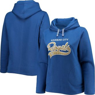 Soft As A Grape Womens Soft as a Grape Royal Kansas City Royals Plus Size Side Split Pullover Hoodie at Nordstrom, Size 2X