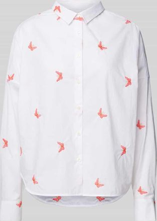 0039 Italy 0039 Italy Regular Fit Hemdbluse mit Motiv-Stitching Modell LUCY in Pink, Größe L