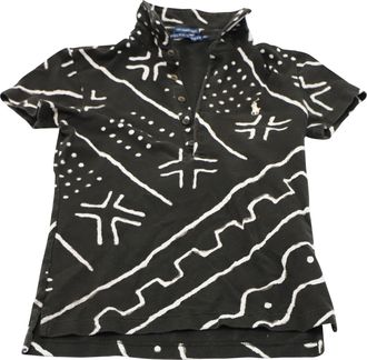 Ralph Lauren The Skinny Polo Printed Shirt in Black Print Cotton
