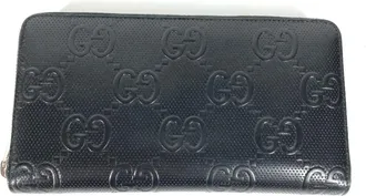 Gucci Black Leather Long Wallet (Bi-Fold) (Pre-Owned)