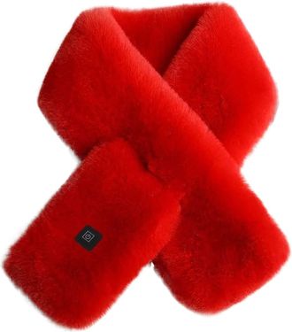 Generic Heated Scarf For Women USB Rechargeable FluffyScarf With 3 Heating Levels Electric Washable Winter Warm Heated Scarves Christmas Birthday Gifts