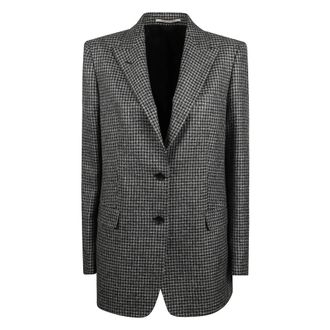 Tagliatore Blazers, female, Black, Size: M Houndstooth Blazer