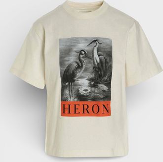 Heron Preston Womens Logo T-Shirt White/Black - Size X-Small