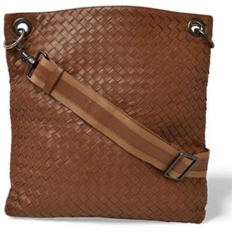 Bottega Veneta Pre-owned Cross Body Bags, male, Brown, Size: ONE SIZE Pre-owned Fabric Crossbody Bag