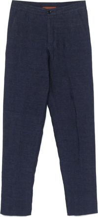 Ermenegildo Zegna Pantaloni affusolati in lino - Blu