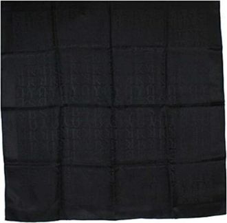 Burberry Pre-owned Scarves, unisex, Black, Size: ONE SIZE Pre-owned Silk Scarf