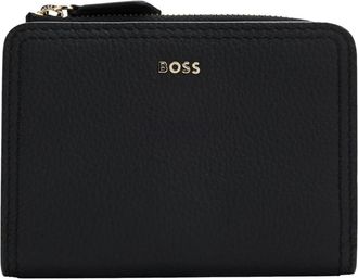 HUGO BOSS Lenah Kleine Portemonnee - Dames - Portefeuilles - Zwart - ONE Size - Leer - Accessoires