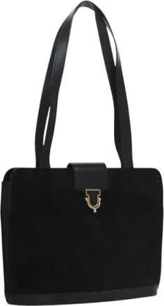 Celine Pre-owned Su&egrave;de Schoudertas - Dames - Vintage Schoudertas - Zwart - ONE Size - Su&egrave;de - Vintage