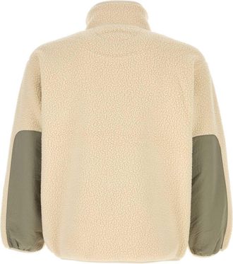 Maison Kitsun&eacute; Mens Fleece Jacket Beige Polyester