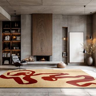 Louis De Poortere Alfombra lavable interior/exterior rojo 140x200