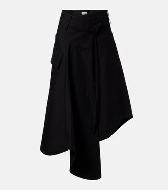 Bottega Veneta Asymmetric cotton midi skirt