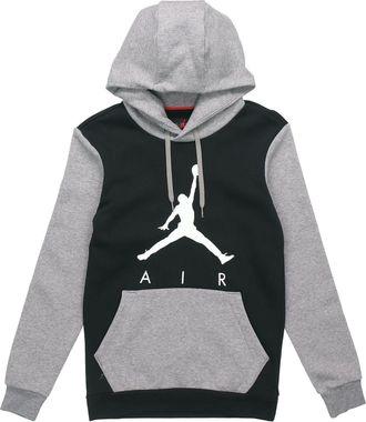 Nike Jordan Mens Air Jordan JUMPMAN AJ Large LOGO Gray Black Pullover Grey Black CK1349-010
