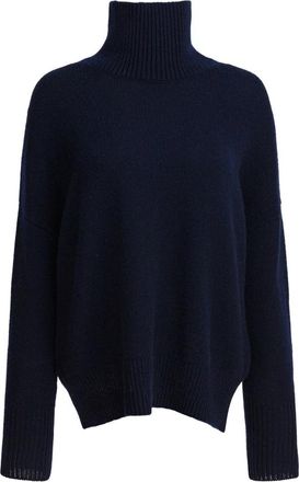 Lisa Yang Blauwe Kasjmier Gebreide Trui Sweater - Dames - Cashmere truien - Blauw - XS - Kasjmier - Truien & Vesten