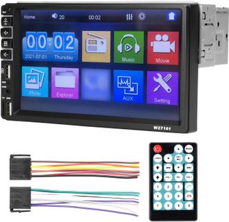 OEM Autorradio Din Simple De 7, Carplay Y Android Auto Inal&aacute;mbricos, Pantalla T&aacute;ctil Con C&aacute;mara De Marcha Atr&aacute;s Led De 12, Bluetooth, Mirror Link, Carga R