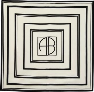 Anine Bing Foulard con monogramma - Toni neutri