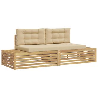 vidaXL Conjunto De Sof&aacute;s De Exterior Blanco 230,5 X 83 X 73 Cm Vidaxl