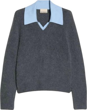 Pennyblack Pbbpalpiti V-hals Gebreid - Dames - V-hals truien - Grijs - XS - Truien & Vesten