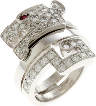 Cartier Silver White Gold (18K) Band Ring (Pre-Owned)