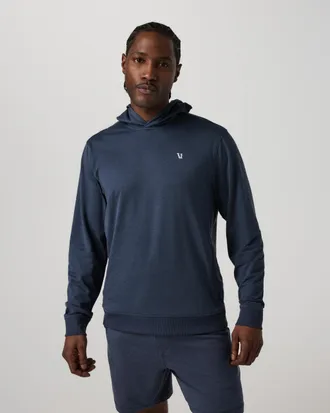 Vuori Clothing Ponto Pullover Hoodie | Azure Heather | XS, Size Extra Small