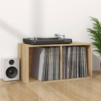 vidaXL Caja Para Discos De Vinilo Madera Contrachapada 71x34x36 Cm Vidaxl