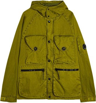 C.P. Company Panama Goggle Hooded Woven Jacket - Green - XL