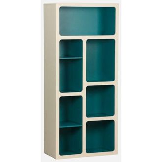 Sweeek Libreria organica in legno bicolore con 8 scomparti