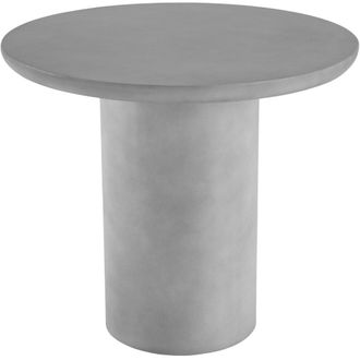 TecTake Mesa de jard&iacute;n redonda, magnesio, efecto hormig&oacute;n, gris hormig&oacute;n