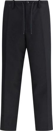 Dries Van Noten Straight Broeken - Heren - Straight fit broeken - Zwart - M - Leer - Broeken