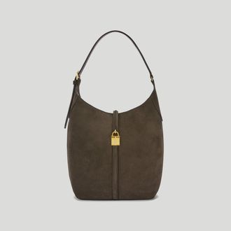 DeMellier The Siena Bucket in Hazel Suede Leather Shoulder bag