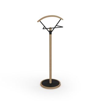 HERDASA Galán de noche de madera de haya y metal fresno-negro 117x42x34 cm