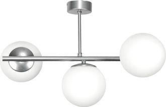 OEM L&aacute;mpara De Techo Colgante L&aacute;mpara De Cristal Pantallas De Bolas E14 Led Plata Titanio 14-912