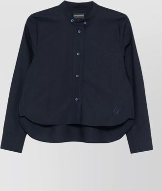 Emporio Armani cotton shirt round neck curved hem