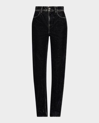 Golden Goose Journey Straight Velvet-Effect Jeans