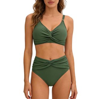 Generic Two Piece Swimsuit Women Bikini Sets for Women UK Two Piece Tummy Control Swimsuits High Waisted Bottoms Bikinis Top Swimwear Plus Size Bathing Suits 